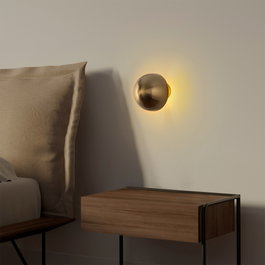 Opviq Lámpara de Pared de Metal Dorado